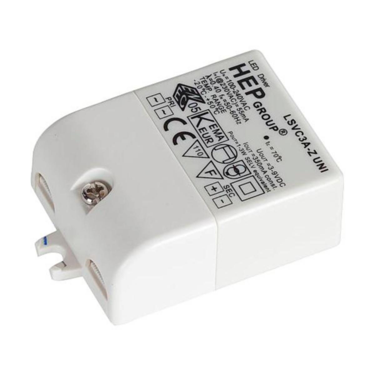 Drivdon LED 700mA/350mA - KONVERTER 3W 700MA