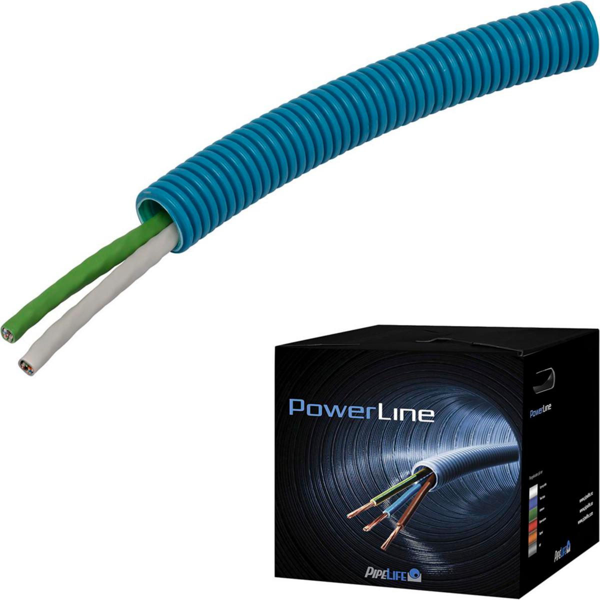 Flexrör datakabel 2xUTP i Box, PowerLine Eca, Pipelife - FLEXRÖR 20 2xUTP KAT6 X50