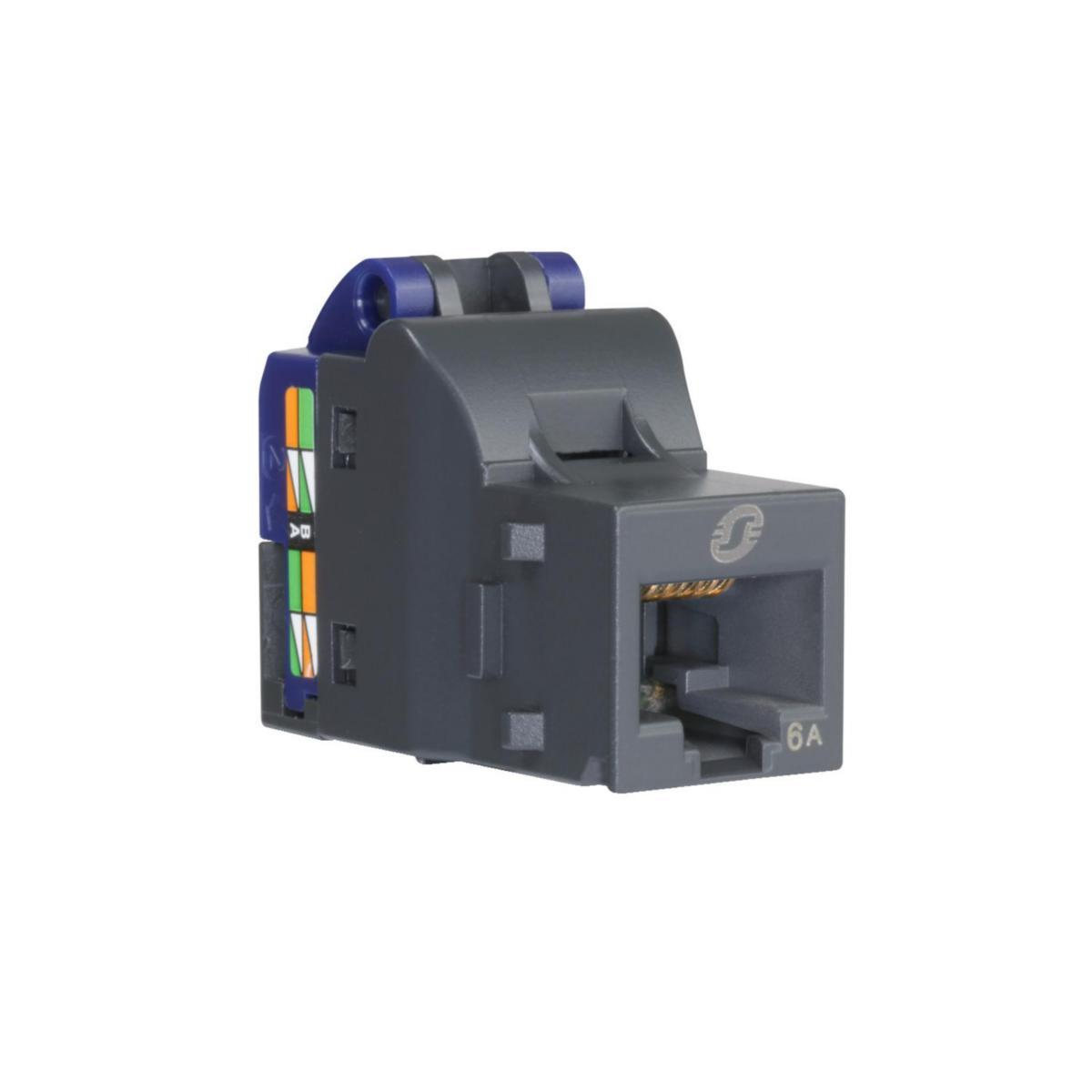 Modularjack Actassi, S-One DPM Kat 6A UTP, Schneider-Electric - MODULARJACK RJ45 KAT6A UTP VDIB1771XU01