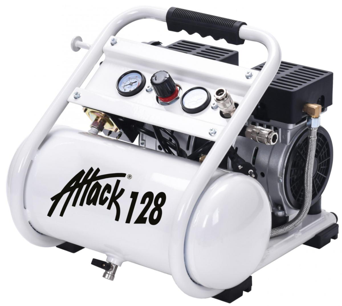 Kompressor Attack 128 - KOMPRESSOR ATTACK 128 OLJEFRI 8L BEH. 70L/M VID 6BAR 230V