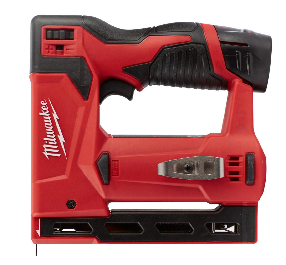 Häftpistol Milwaukee M12 BST-202X - HÄFTPISTOL MILWAUKEE M12 BST-202X 12V 2X2.0AH HD-BOX