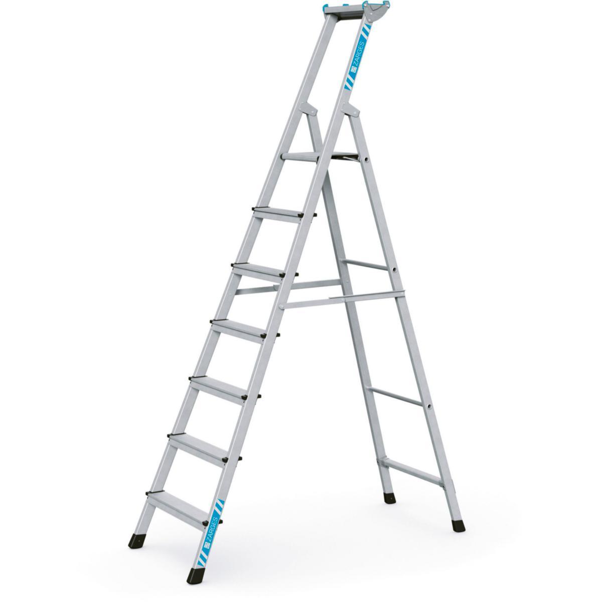 Trappstege Zarges XL Step S - TRAPPSTEGE ZARGES XLSTEP S 7-STEG ELOXERAD 41094