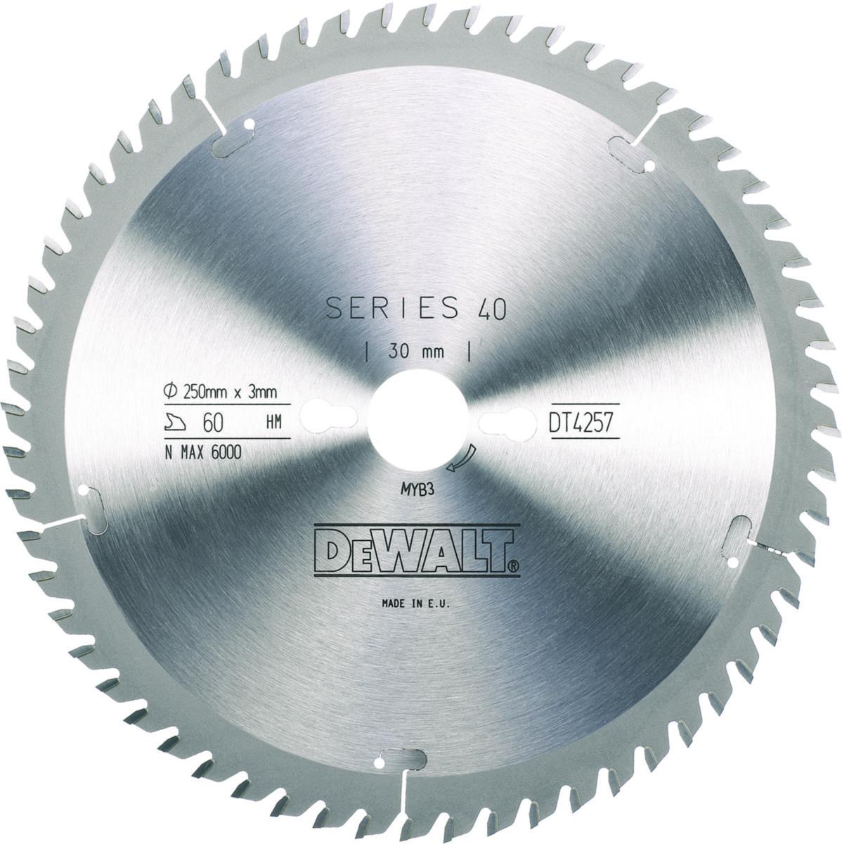 Cirkelsågklinga DEWALT serie 40 HM - CIRKELSÅGSKL. XT DEWALT DT4287 250X30X80T TCG-5G.FIN FINISH