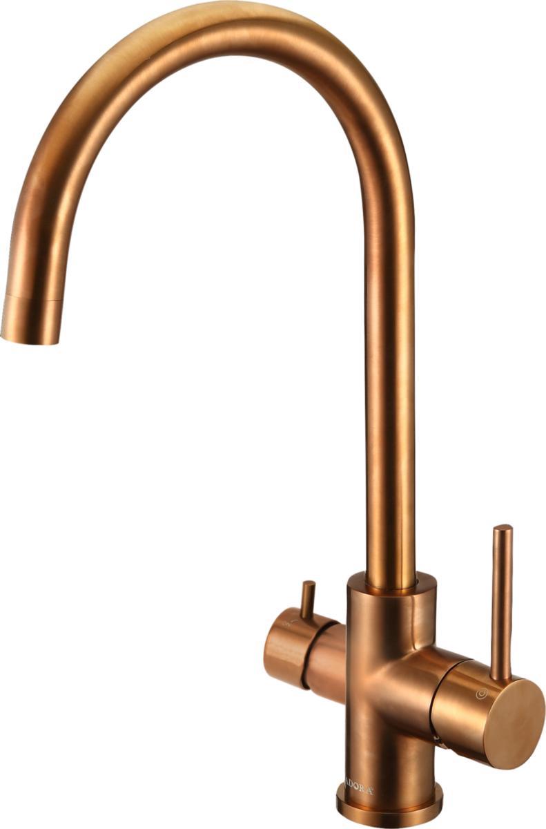 1-greppsblandare för diskbänk, med dm-avst, Imperia 2U, ADORA® - KÖKSBL ADORA ROSEGOLD DM-AVST U-PIP 12829.46  IMPERIA  2U