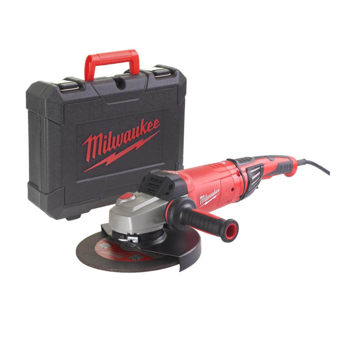 Vinkelslipmaskin Milwaukee AGVKB 24-230 EKX DMS KIT - VINKELSLIP MILWAUKEE AGVKB24 230EKXKIT.2400W. Ø230.VÄSKA.