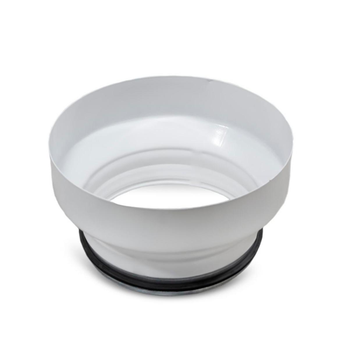Dimensionsförändring NFCM Vitlackade, ETS - DIMÄNDRING NFCM 125-100 VIT MUFF-NIPPEL ETS