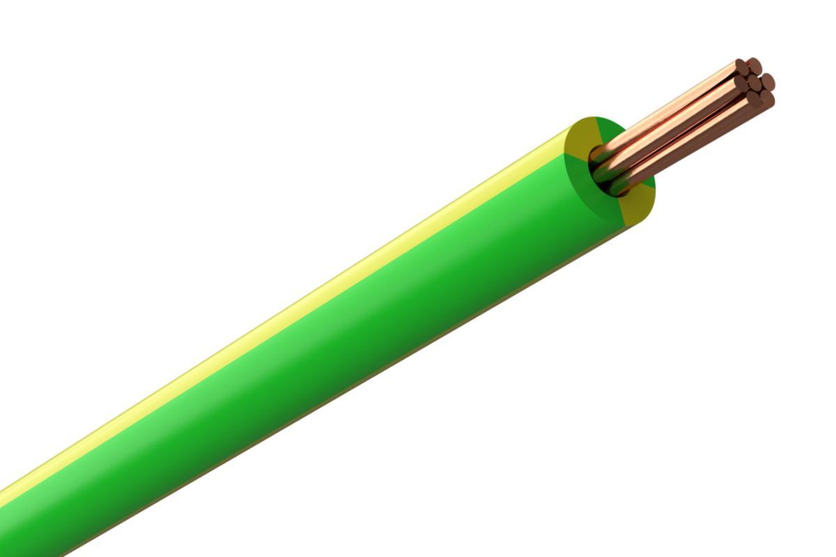 FQ (H07Z1-R), halogenfri, Dca - KABEL FQ 1.5 GULGRÖN 20M/RING H07Z1-R