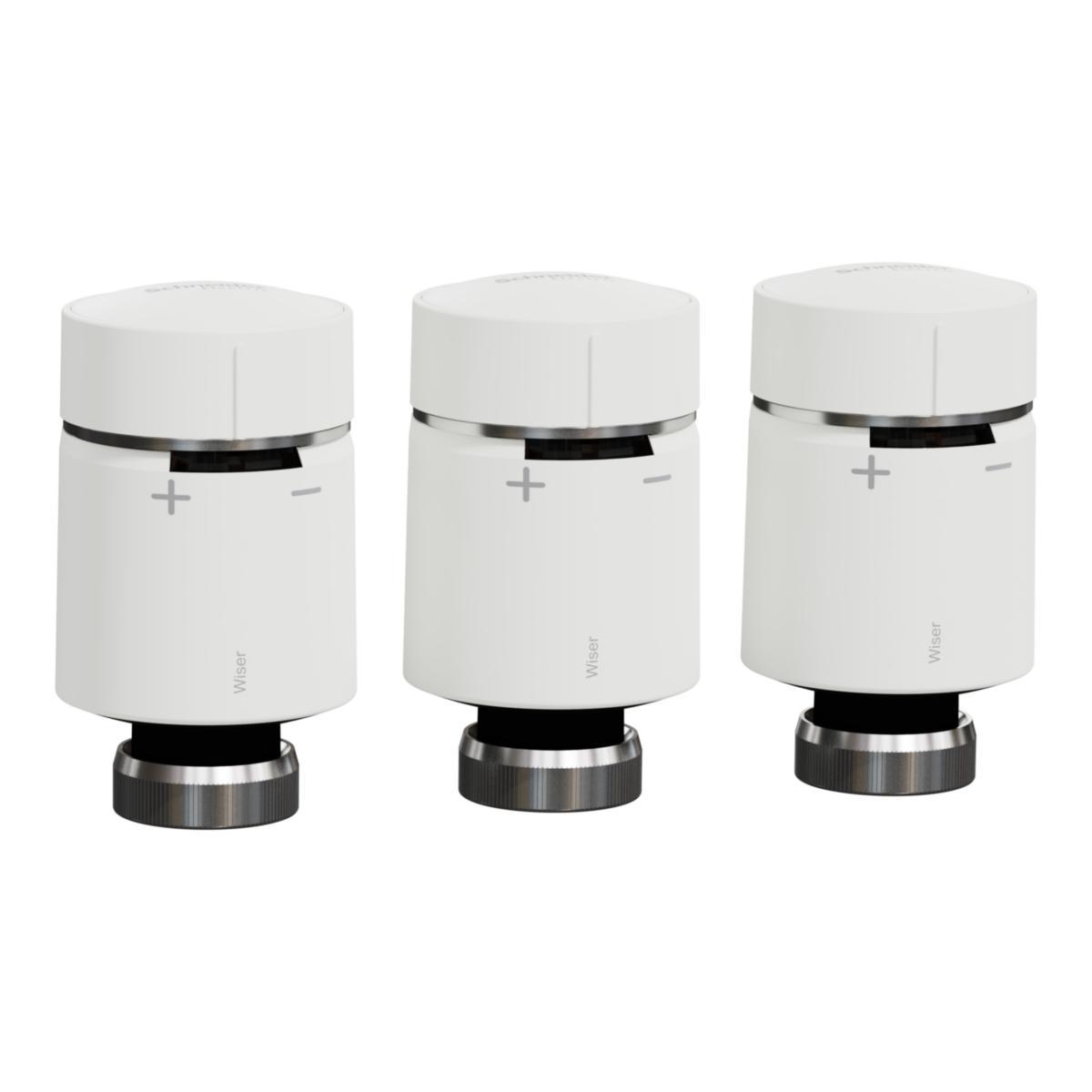 Ventilställdon för radiatorer Wiser, 3-pack - RADIATORTERMOSTAT WISER 3-PACK CCTFR6908WA
