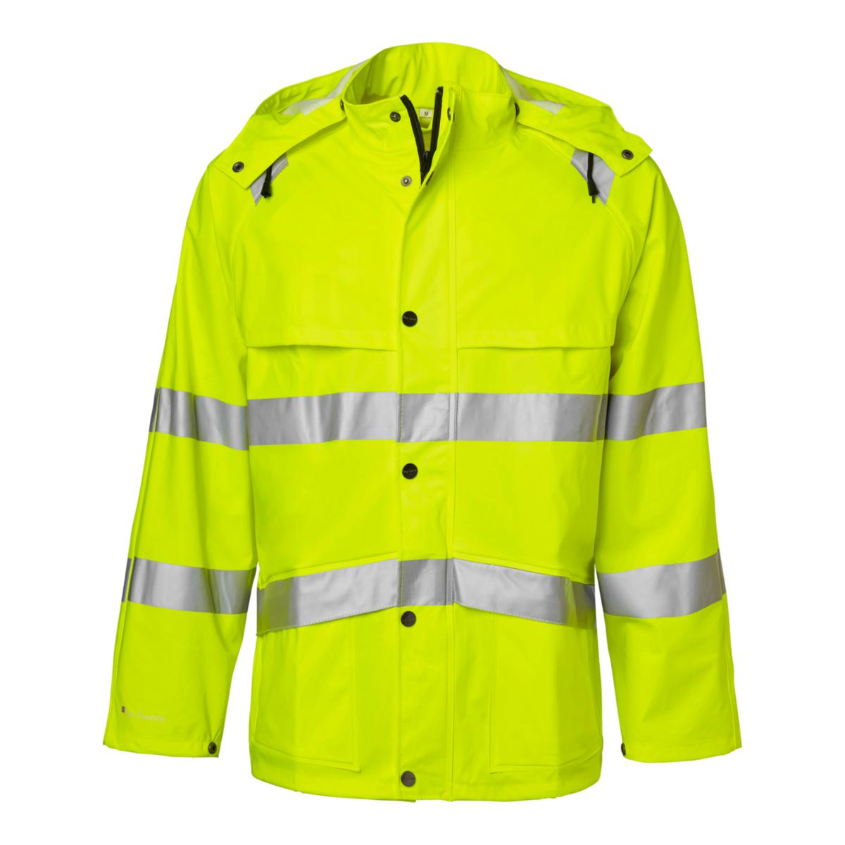 Regnjacka Top Swede 9394 - REGNJACKA TOPSWEDE 9394 VARSEL GUL KLASS 3 80 CM 3XL