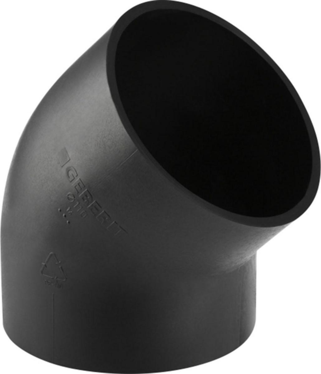 Böj 45° PEH, Geberit - PEH BÖJ 45° 110MM GEBERIT