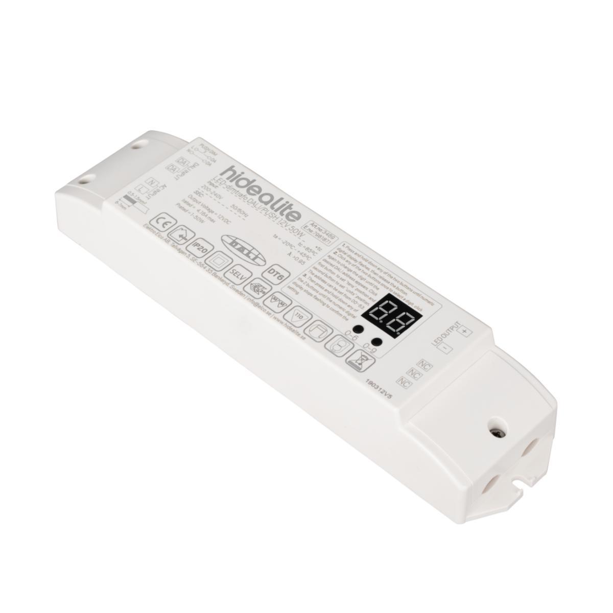 Dimtrafo LED DALI/PUSH - DIMTRAFO LED DALI/PUSH 12V 50W