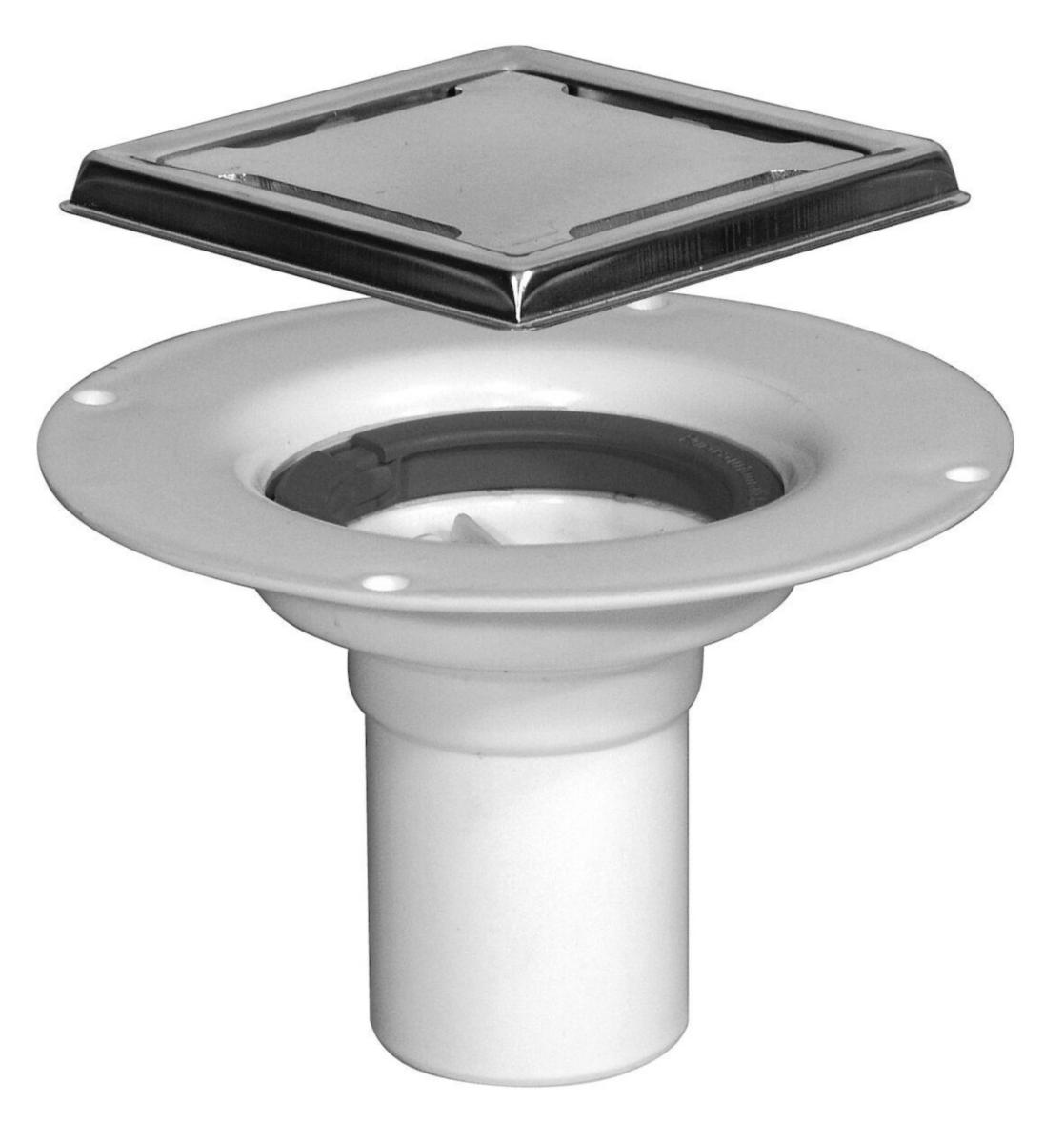 Översvämningsskydd SAFE av plast, Purus - PURUS SAFE ÖVERSV.SKYDD M KLÄM RING 50MM BOTTENUTL.75X75 KLI.