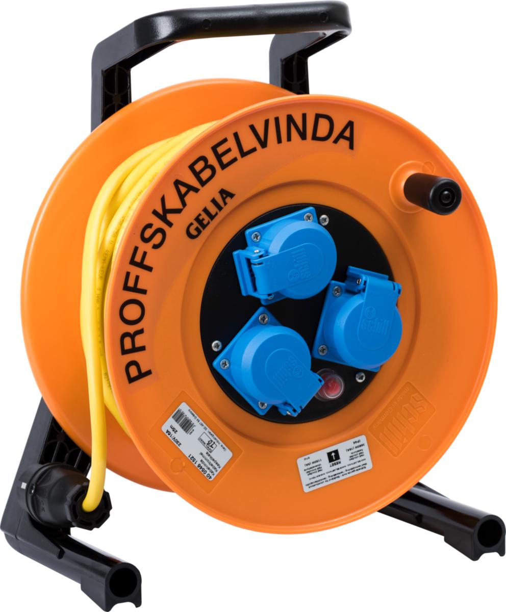 Kabelvinda, PUR, Proffs - KABELVINDA PUR 3G1.5 25M GODKÄND FÖR UTOMHUSBRUK