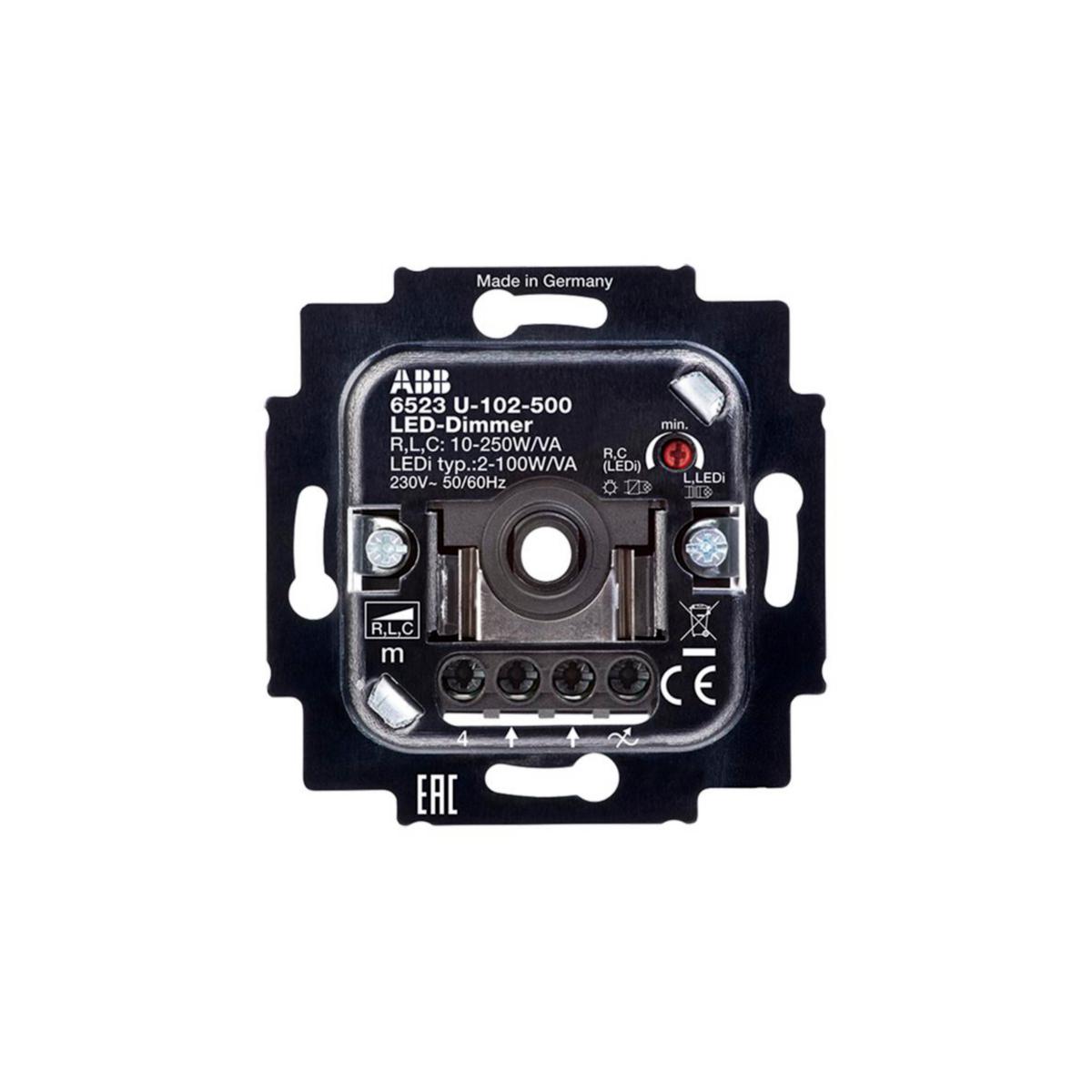 LED vriddimmer insats Impressivo, ABB - LED DIMMER 2-100VA INSATS 6512-0-0335