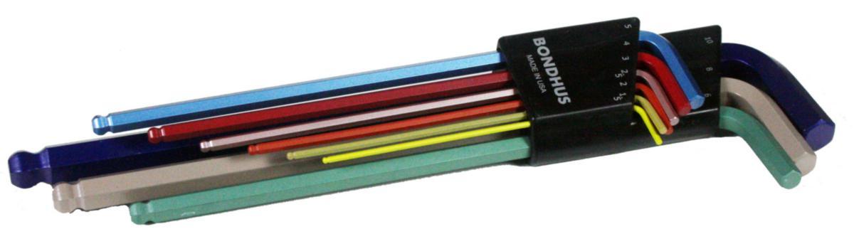Vinkelnyckelsats Bondhus BLX9 Colorgaurd XL - VINKELNYCKELSATS BONDHUS BLX9 COLORGUARD XL 1,5-10,0MM