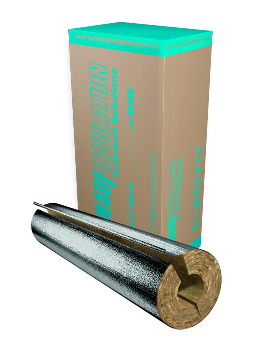 Rörskål Thermo-teK PS Pro ALU Isolertjocklek 80 mm, Knauf - RÖRSKÅL PRO ALU 28x80x1200 KNAUF (4.8M/KARTONG)