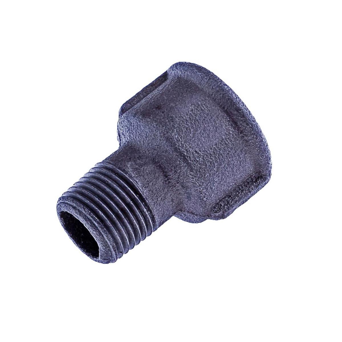 Muff, aducerad, förminskad, svart, in- och utvändig gänga. Invändigt mått anges först. Int nr 246. - 15X10 SV AD MUFF NO 246 IN/UTV GG  EN10242/A2