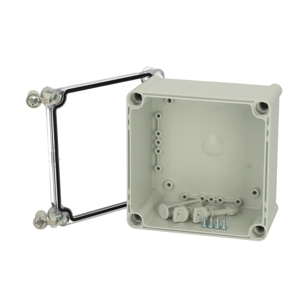 Apparatlådor Solid, transparent gångjärnslock - APP.LÅDA PC 191913 T-2FSH T-2FSH