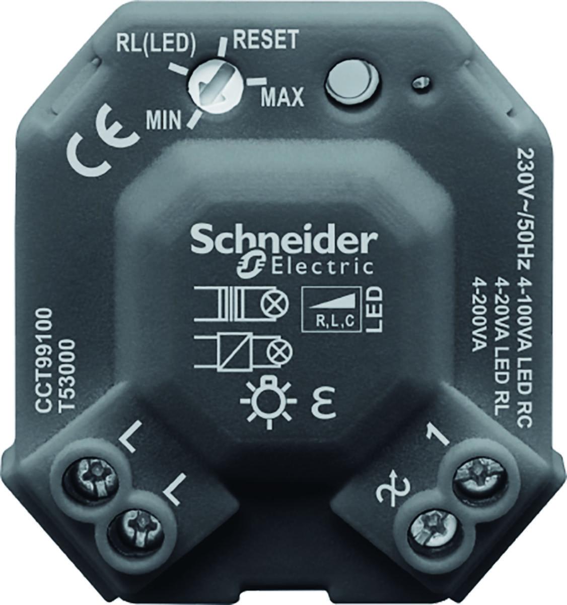LED Dosuniversaldimmer, Schneider - DIMMERPUCK LED 100W UNIVERSAL CCT99100, RESISTIV LAST 200W