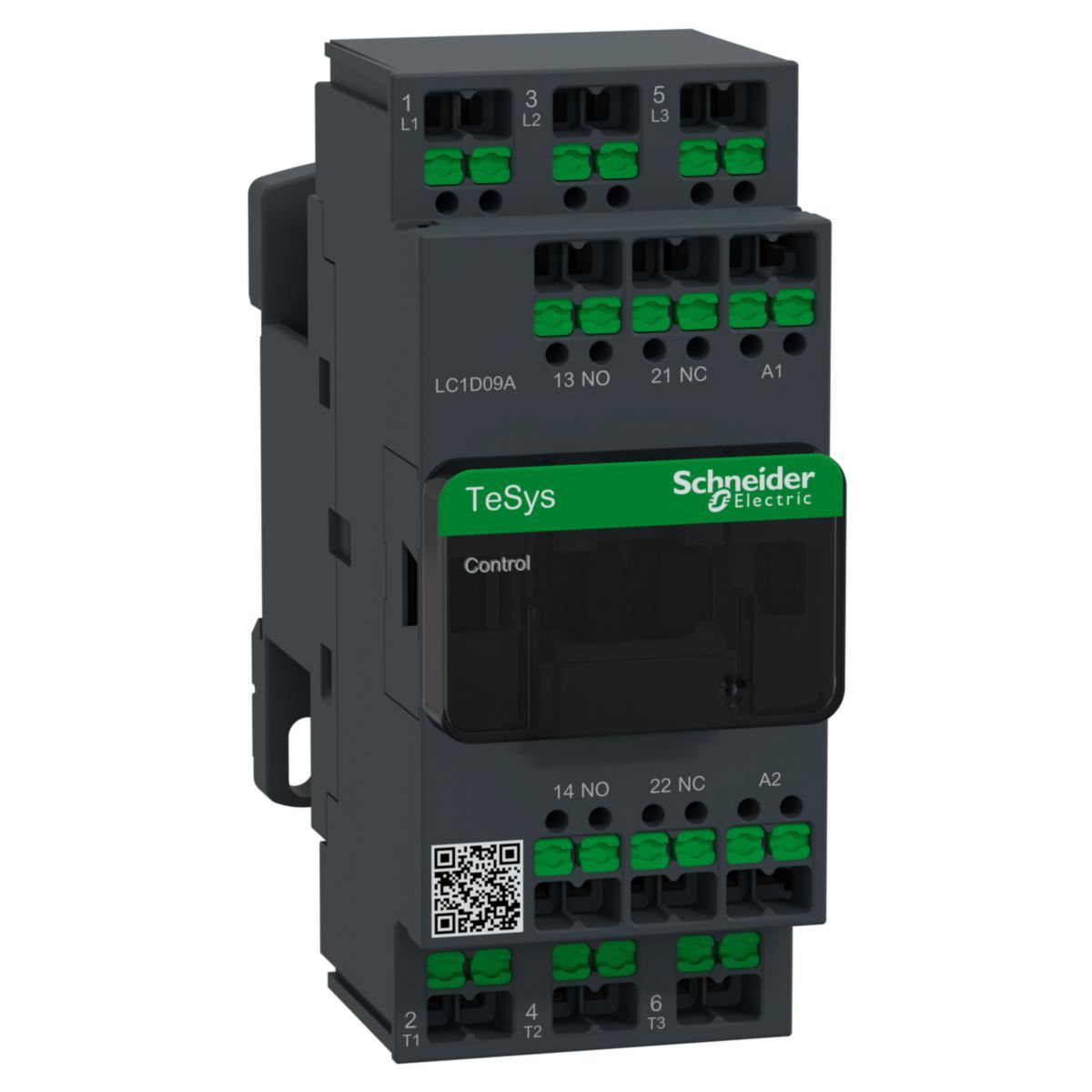 Kontaktor 9-18A LC1D AC spole Snap-in - KNTKR DECA 9A 24V AC SNAP-IN LC1D09AB7