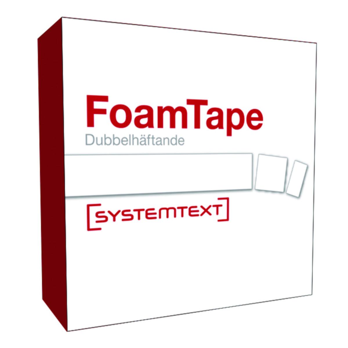 Foamtape, dubbelhäftande fästkuddar - FOAMTAPE DUBBELHÄFTANDE KUDDAR SYSTEMTEXT 25X25MM 100ST