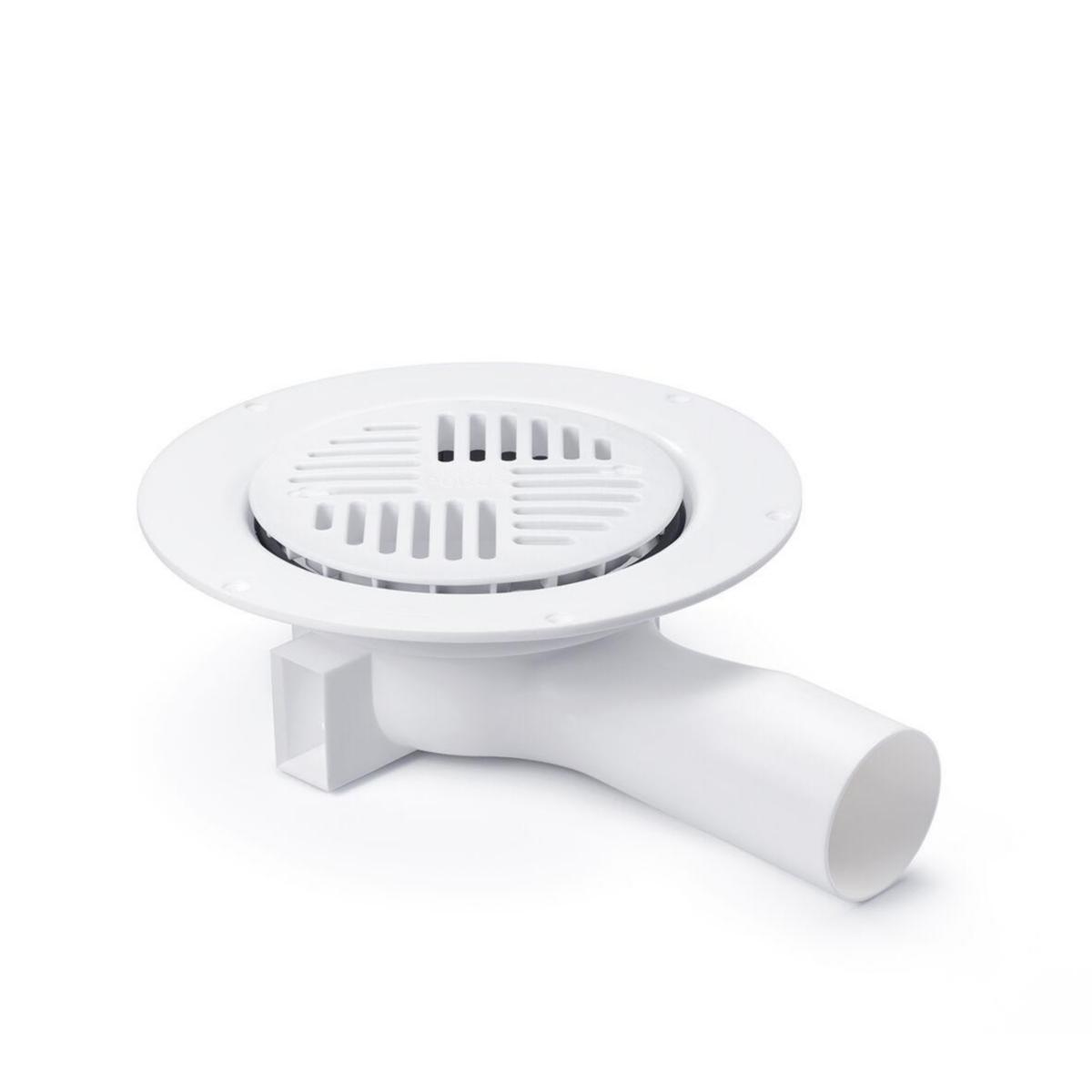 Golvbrunn MiniMax, med  sidoutlopp, Purus - PURUS GOLVBRUNN MINIMAX 130X 50 SIDA EXTRA LÅG M LUKTSTOPP