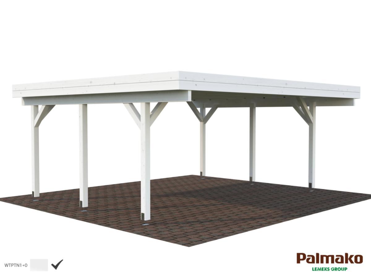 Carport dubbel, Karl, 20.6 m² - CARPORT DUBBEL KARL 30,7 M2 GRUNDMÅLAD