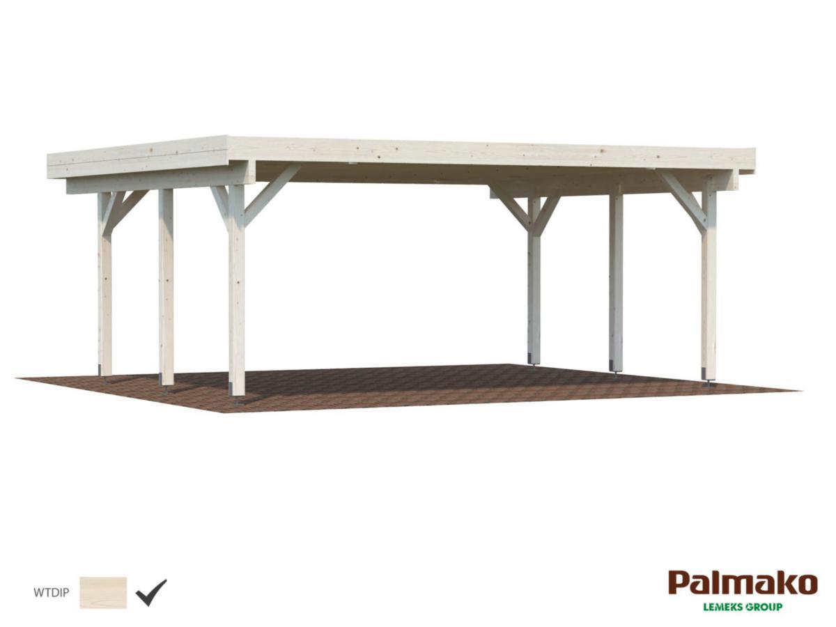Carport dubbel, Karl, 20.6 m² - CARPORT DUBBEL KARL 30,7 M2 VIT/TRANSPARENT DIPPAD
