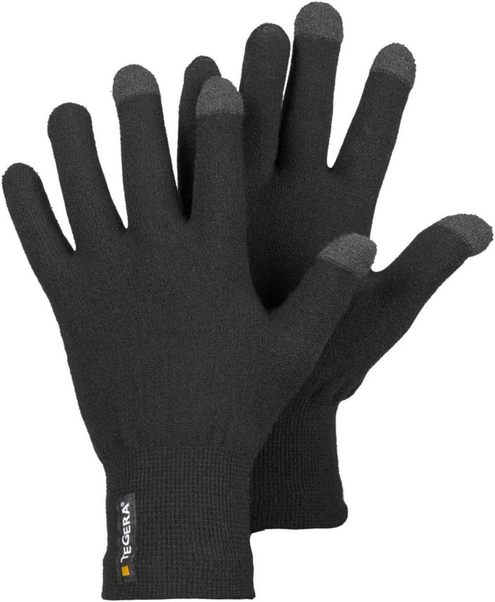 Arbetshandske Tegera 4640 - HANDSKE TEGERA 4640 MERINOULL SVART INNERHANDSKE STL 10