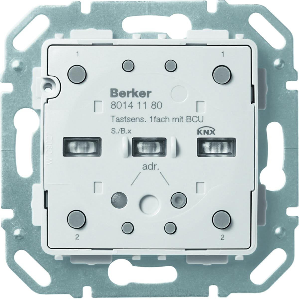 Tryckknappsinsats (integrerad busskopplare) easy-KNX serie S1 - TRYCKKN KNX ENKEL M BK S.1 80141180