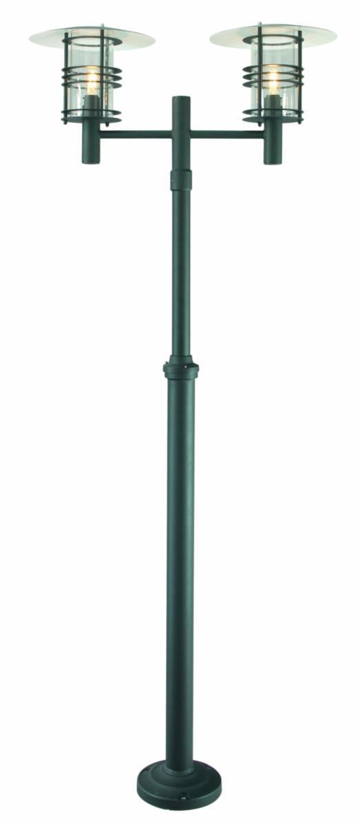 Stolparmatur Stockholm Big, 281/283 - STOLPE 283SV STOCKHOLM SVART 2X100W E27 IP54 (2 DELAR)