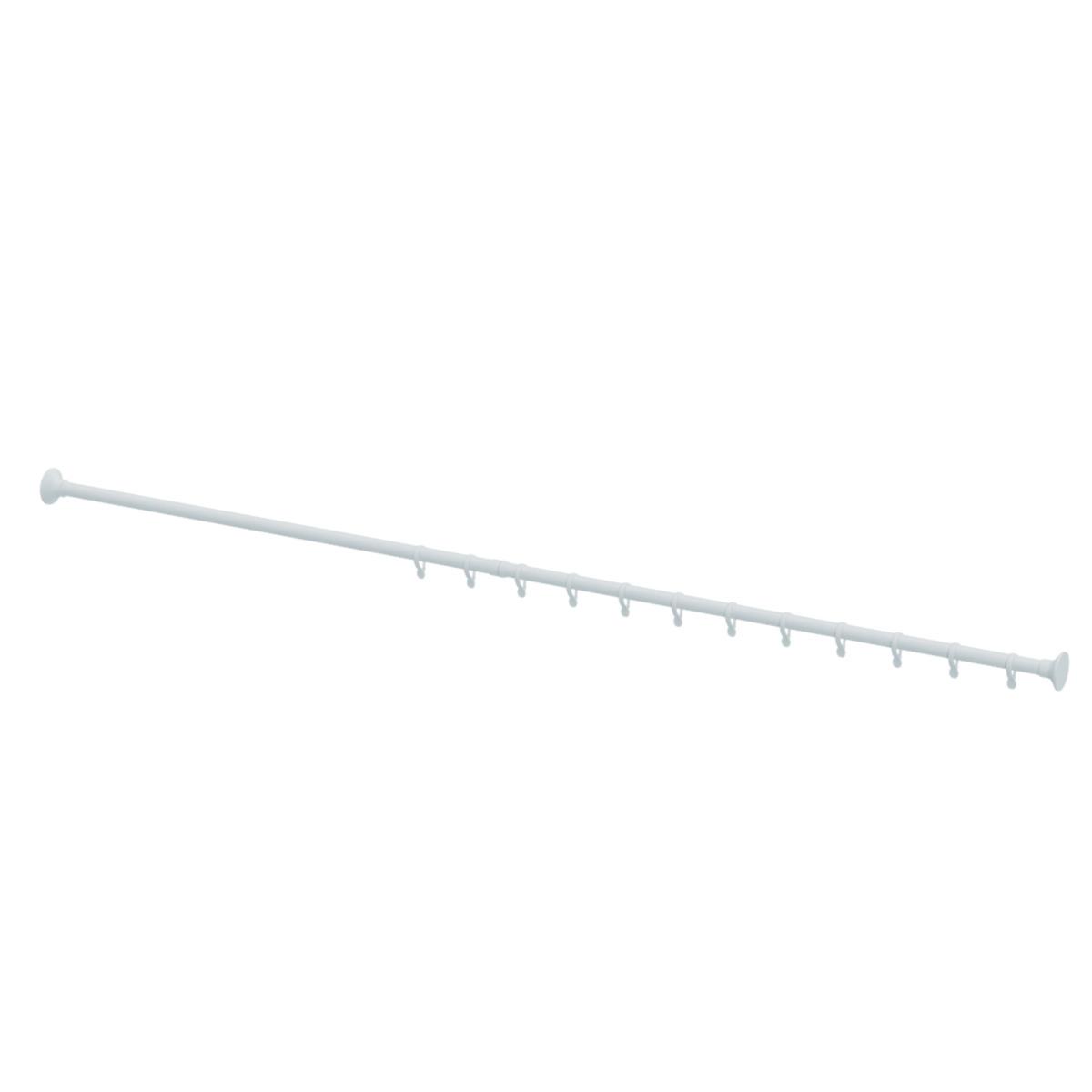Duschstång Rak 108-112 - DUSCHDRAPERISTÅNG112 160-250CM RAK VIT BYGGPACK