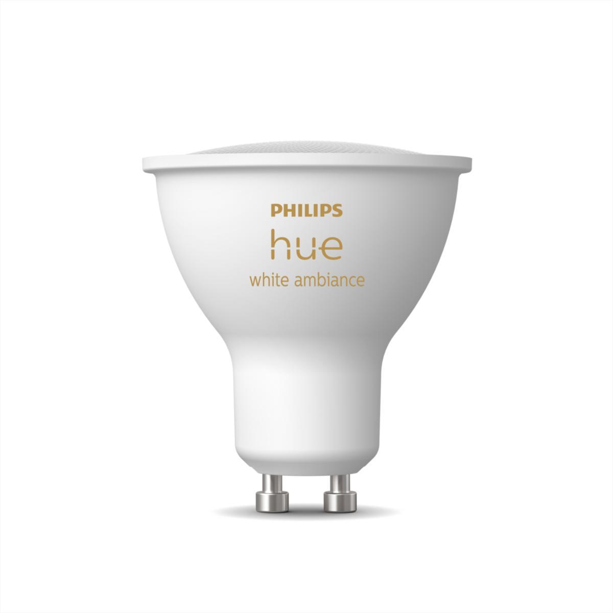 Ljuskälla GU10 HUE, WW - "PHILIPS HUEWA GU10" 4.2W 2200 - 6500K WW GU10 400L