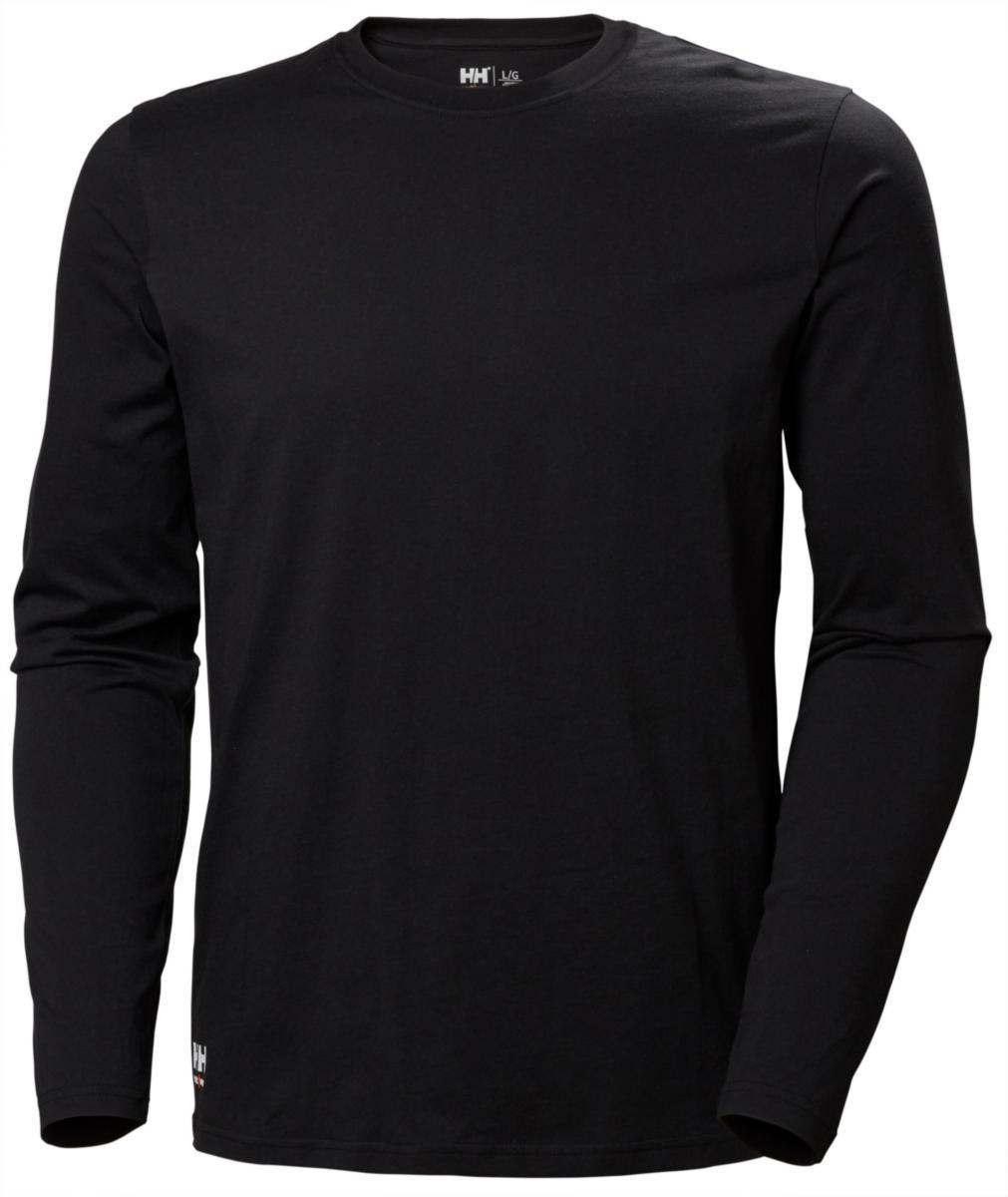 T-shirt Helly Hansen Manchester 79169 - T-SHIRT HH 79169 SVART LÅNGÄRM MANCHESTER STL XL