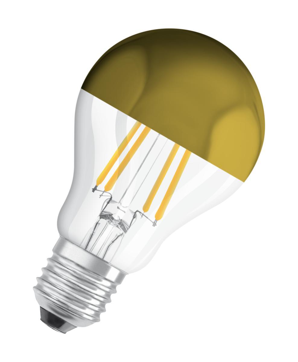 LED-lampa, normal, toppförspeglad, Led Retrofit Classic A Mirror, box, Osram - LED-LAMPA NORMAL (37) E27 GULD 827 TOPPFÖRSP CL A OSRAM