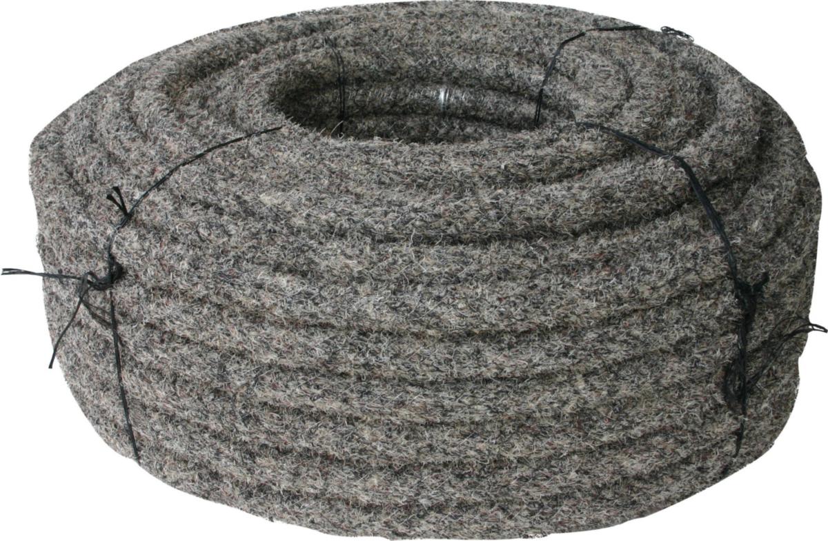 Jordbruksdränering PVC med PP-fiber PP450 - 92/80MM PVC DRÄNERINGSRÖR PP-FILTER PP450, RULLE 75M