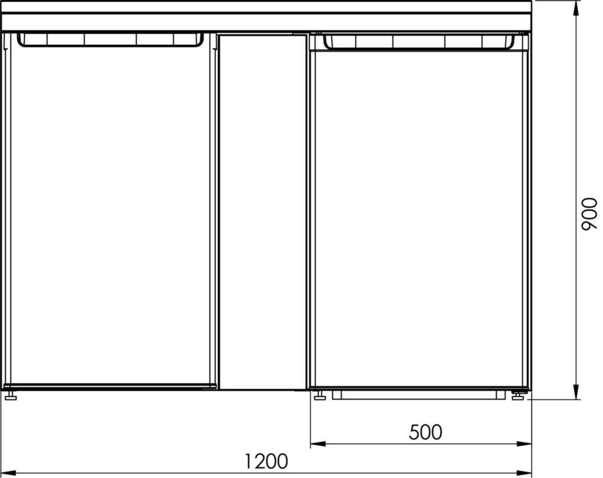 Intra Minikök utan kokplattor Collection - INTRA CULINA MINIKÖK A-COLL 120CM,DISKLÅDA VÄ, UT PLATTOR