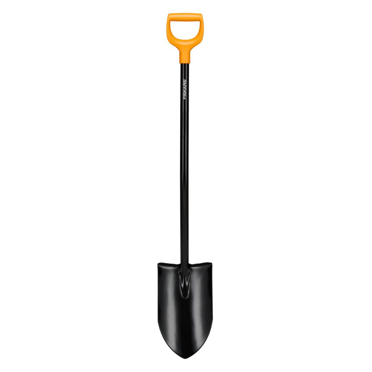 Spade Fiskars Solid™ XL-blad långt skaft - SPADE FISKARS SOLID+ XL-BLAD LÅNGT SKAFT SVART