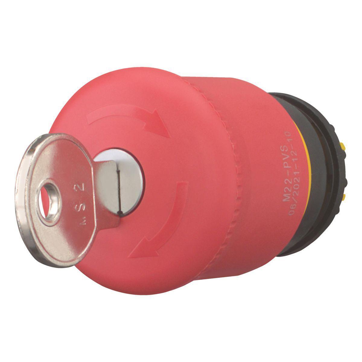Nödstoppsdon med spärr M22 - NÖDSTOPPSDON M LAMPA M22-PVL