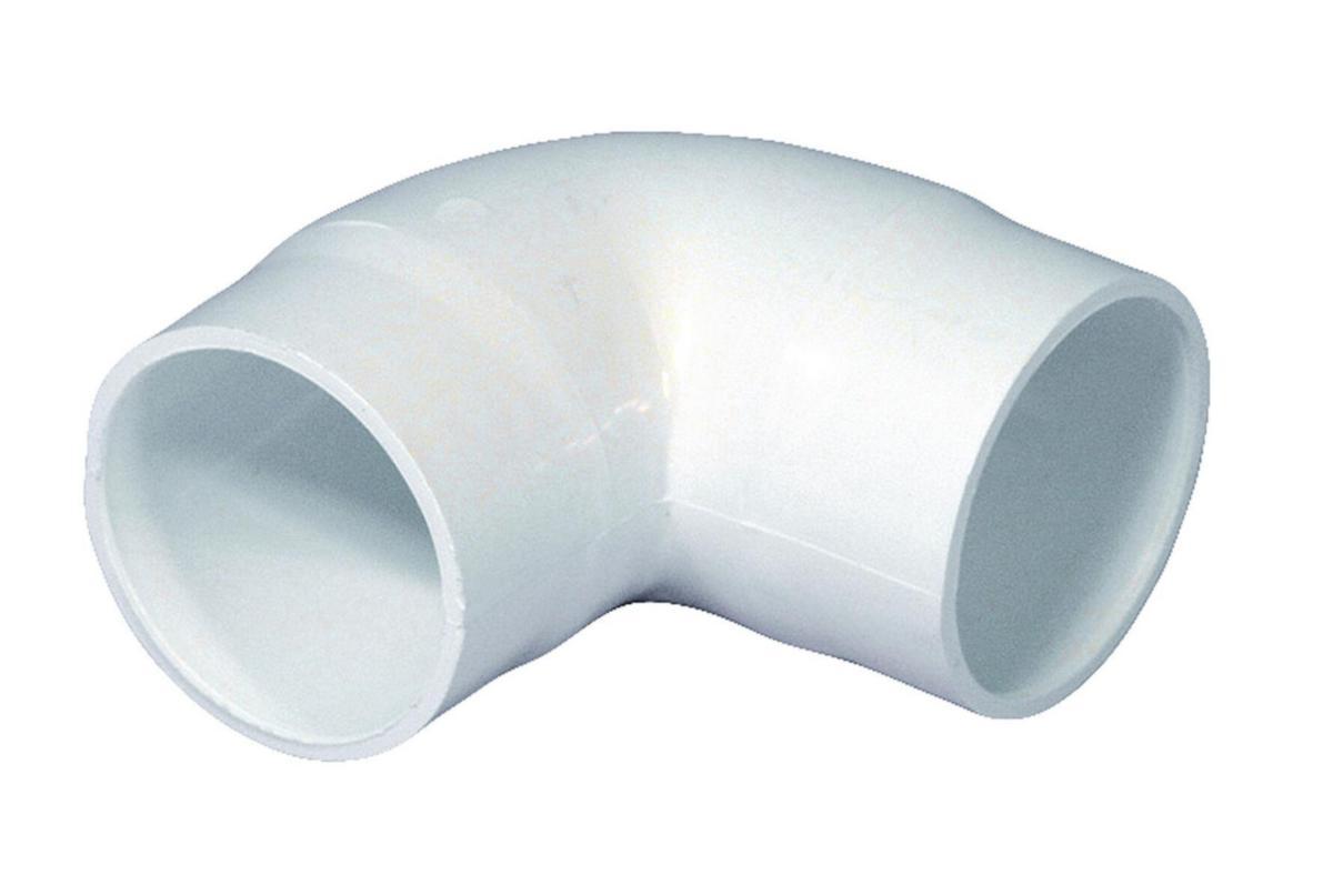 Böj 90° för limning för utloppsrör, Purus - VINKEL 90 GR.32 VIT FÖR LIMN.