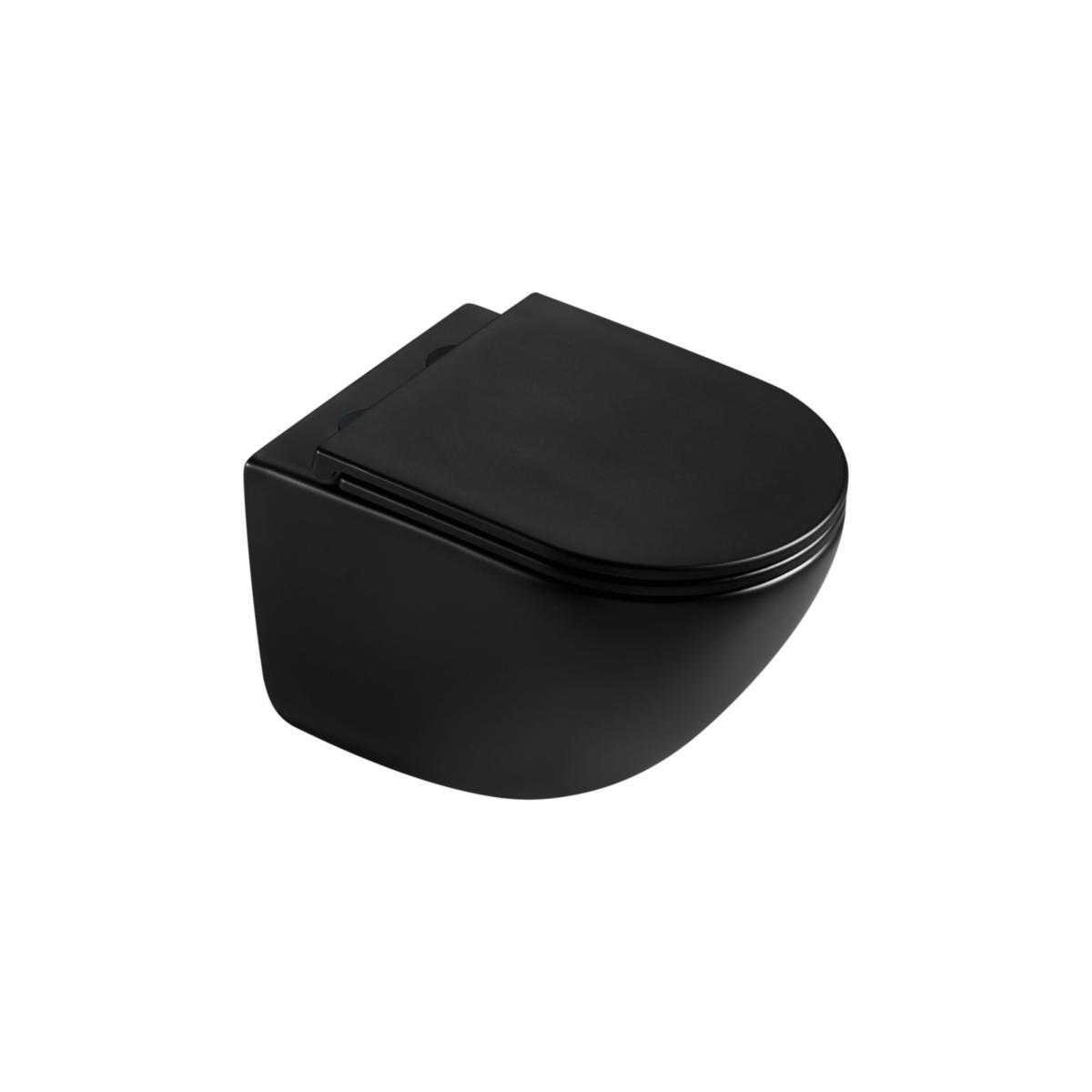 WC-skål Omea, a-collection - A-COLLECTION WC-SKÅL OMEA DOLD INF.M S-C SITS, MATTSVART