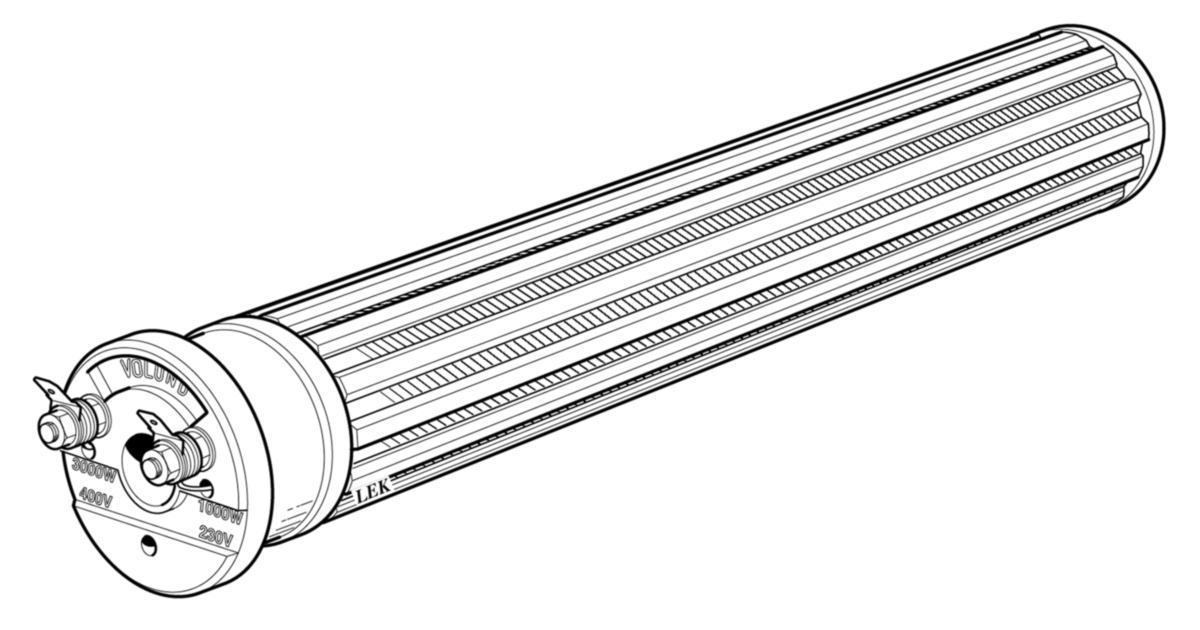 Elpatron Steatit för Nibe compact cu steatit, Nibe - STEATITELPATRON 2,08KW 3X400V NIBE, FÖR COMPACT CU STEATIT