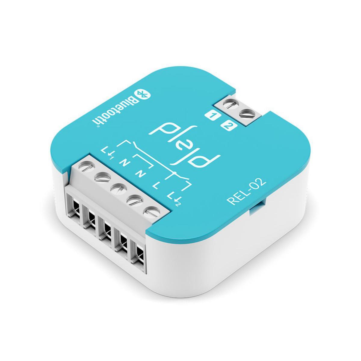 Kronrelä REL-02, Plejd - KRONRELÄ 2X 1/0 MAX 16A BLUETOOTH PLEJD REL-02-A