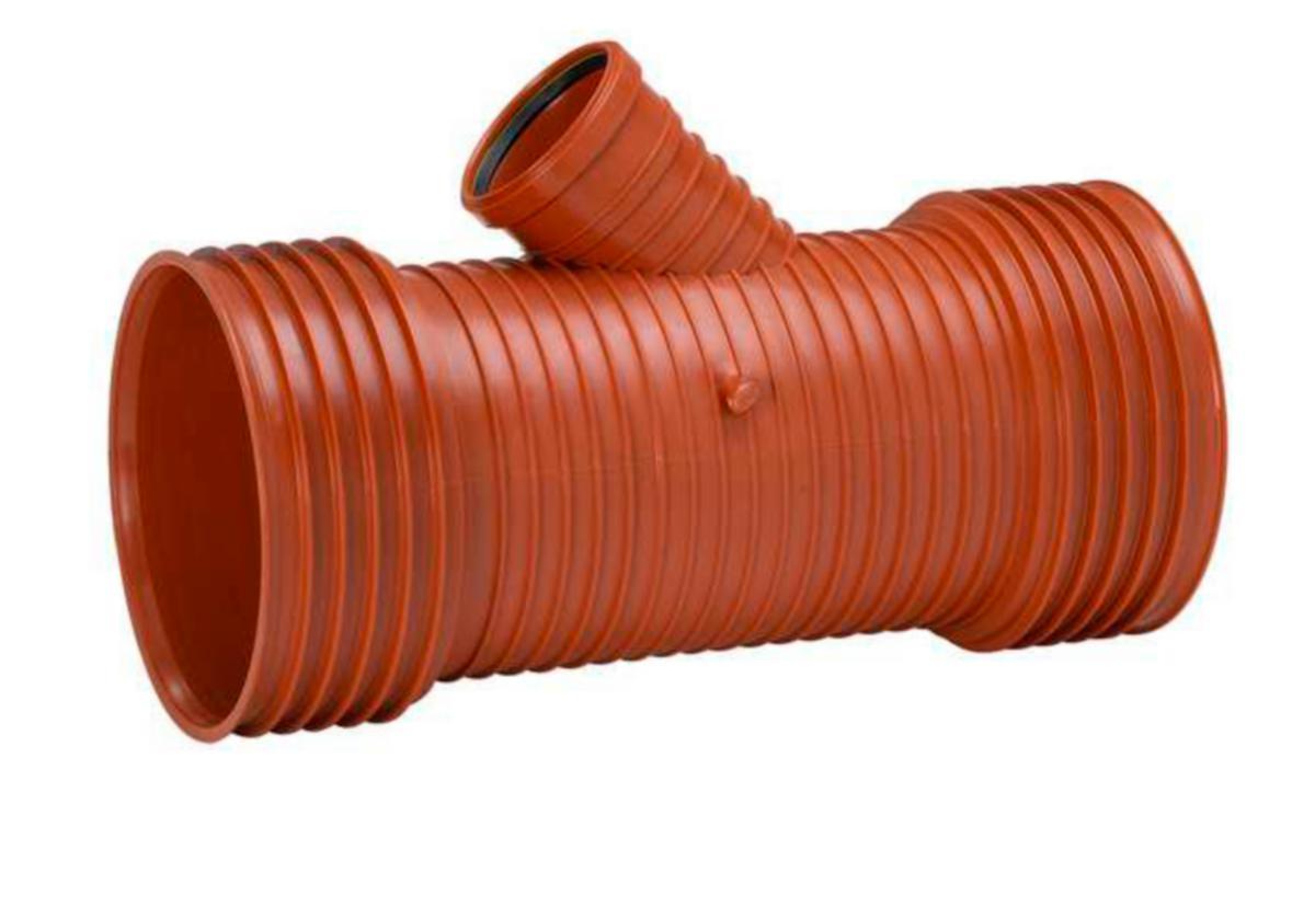 Ultra Rib 2, Grenrör med två muffar, avstick till släta rör - 315x160x45 GRENRÖR ULTRARIB 2 MUFF/SLÄT MF, EN13476 PBB.5216