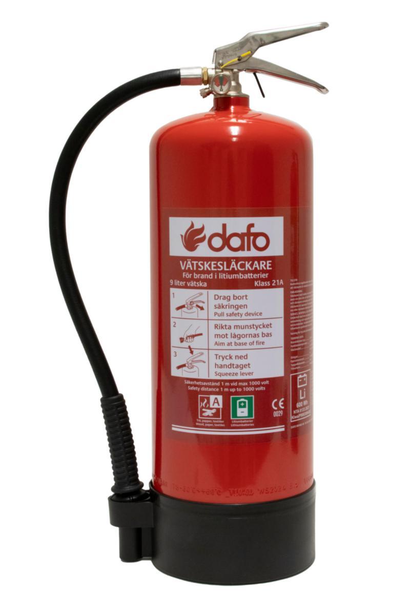 Brandsläckare, Dafo Li-batteri - BRANDSLÄCKARE A DAFO PRIMEX LI-BATTERIER VY 9 L RÖD 9L