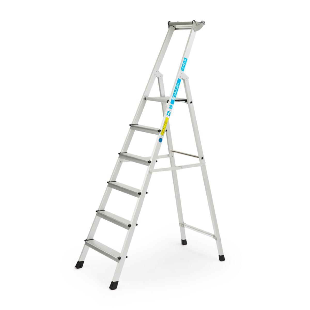 Trappstege Zarges XL Step S - TRAPPSTEGE ZARGES XLSTEP S 6-STEG ELOXERAD 41093