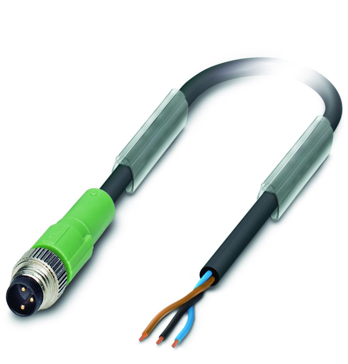 Kablage öppen M8 hane - GIVARKABLAGE M8 3POL HANE 5M SAC-3P-M 8MS/5.0-PUR