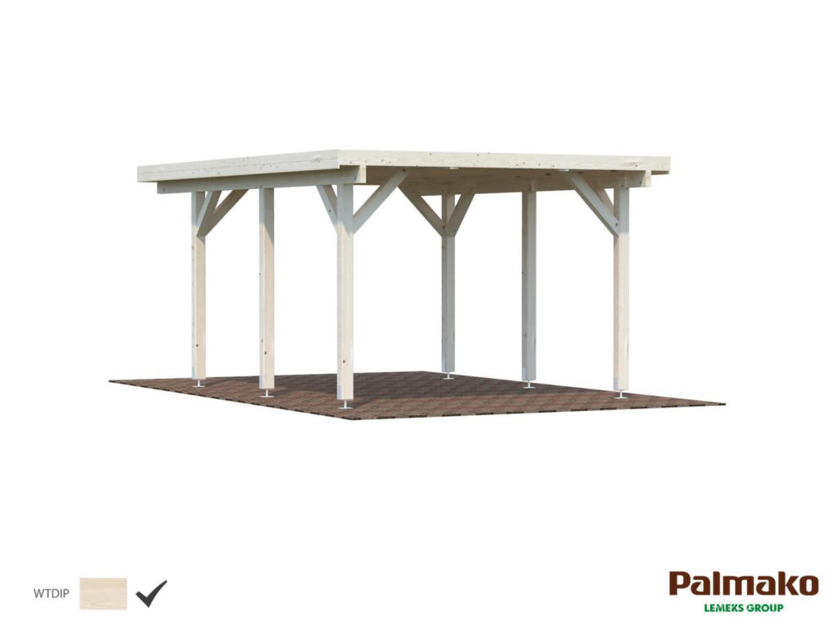 Carport enkel, Karl, 11.7 m² - CARPORT ENKEL KARL 18,4 M2 VIT/TRANSPARENT DIPPAD