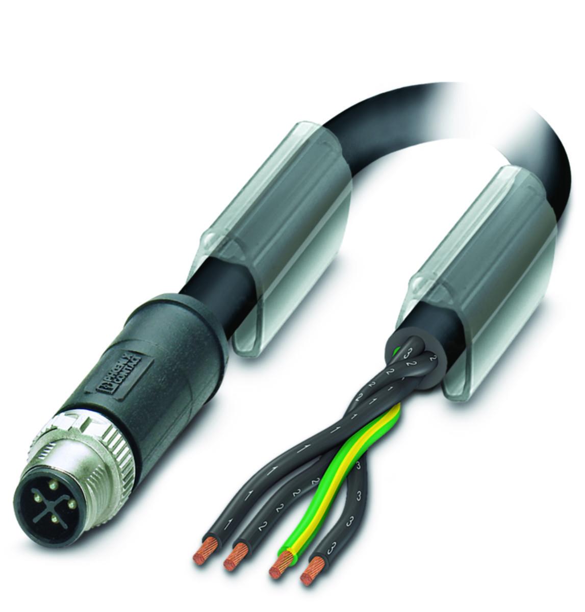 Kablage M12 Power S-kod - M12 S-KOD RAK HANE 2M PUR SAC-4P-MSS/ 2.0-PUR PE