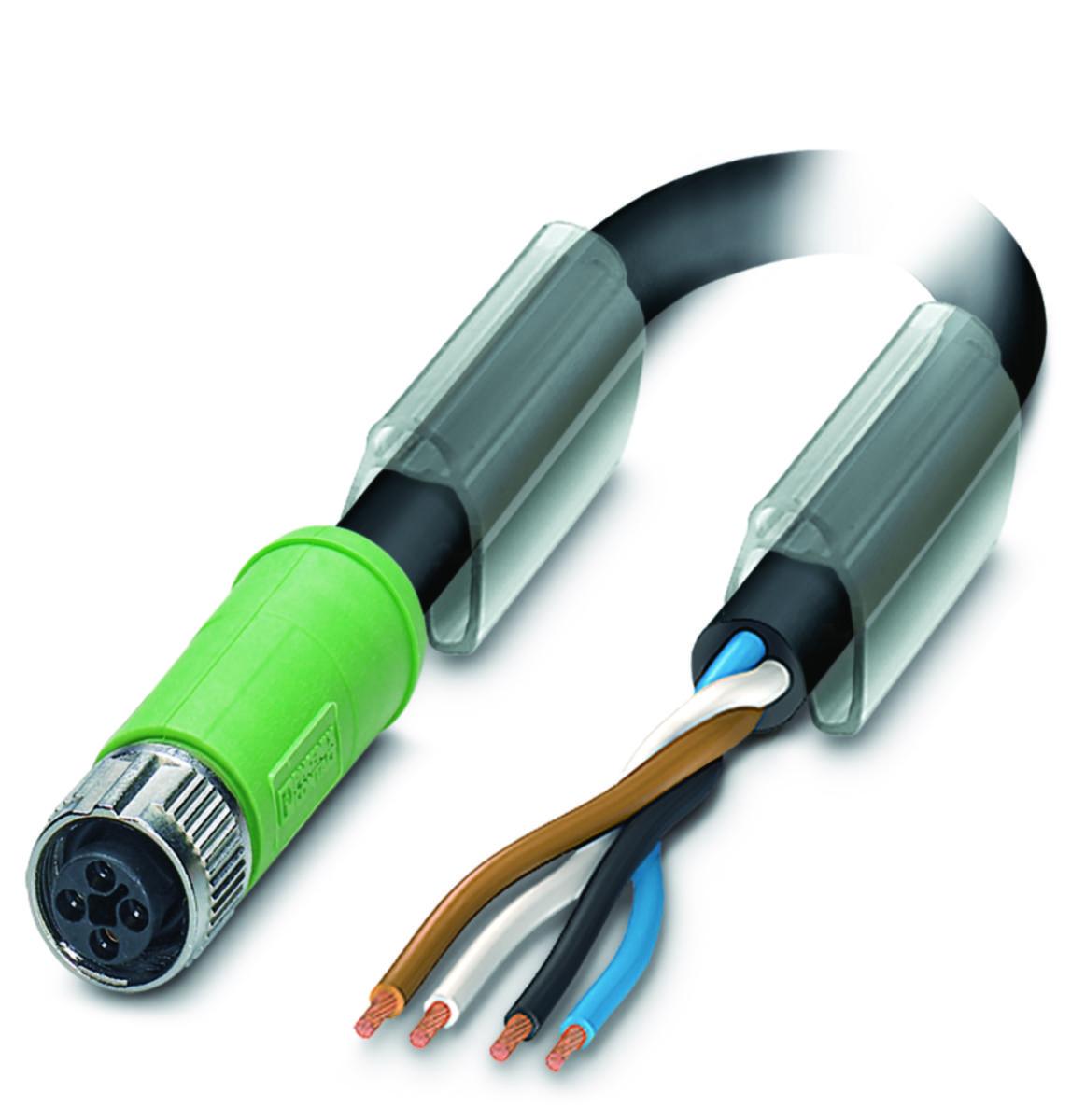 Kablage M12 Power T-kod - M12 T-KOD RAK HONA 2M PUR SAC-4P- 2.0-PUR/FST SCO
